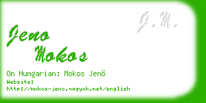 jeno mokos business card