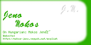 jeno mokos business card
